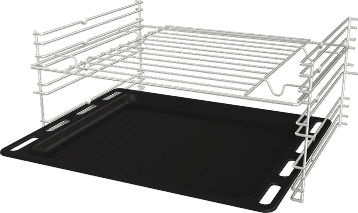 Духова шафа Gorenje електрична 61л конвекційна для випічки чорна з таймером і дисплеєм