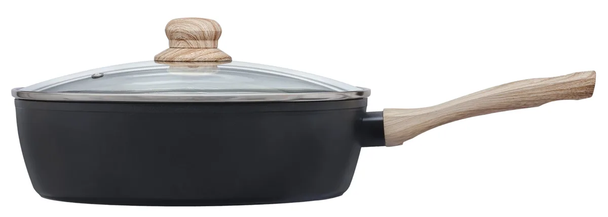 Сковорода Pyrex алюмінієва 28 см глибока антипригарна чорна