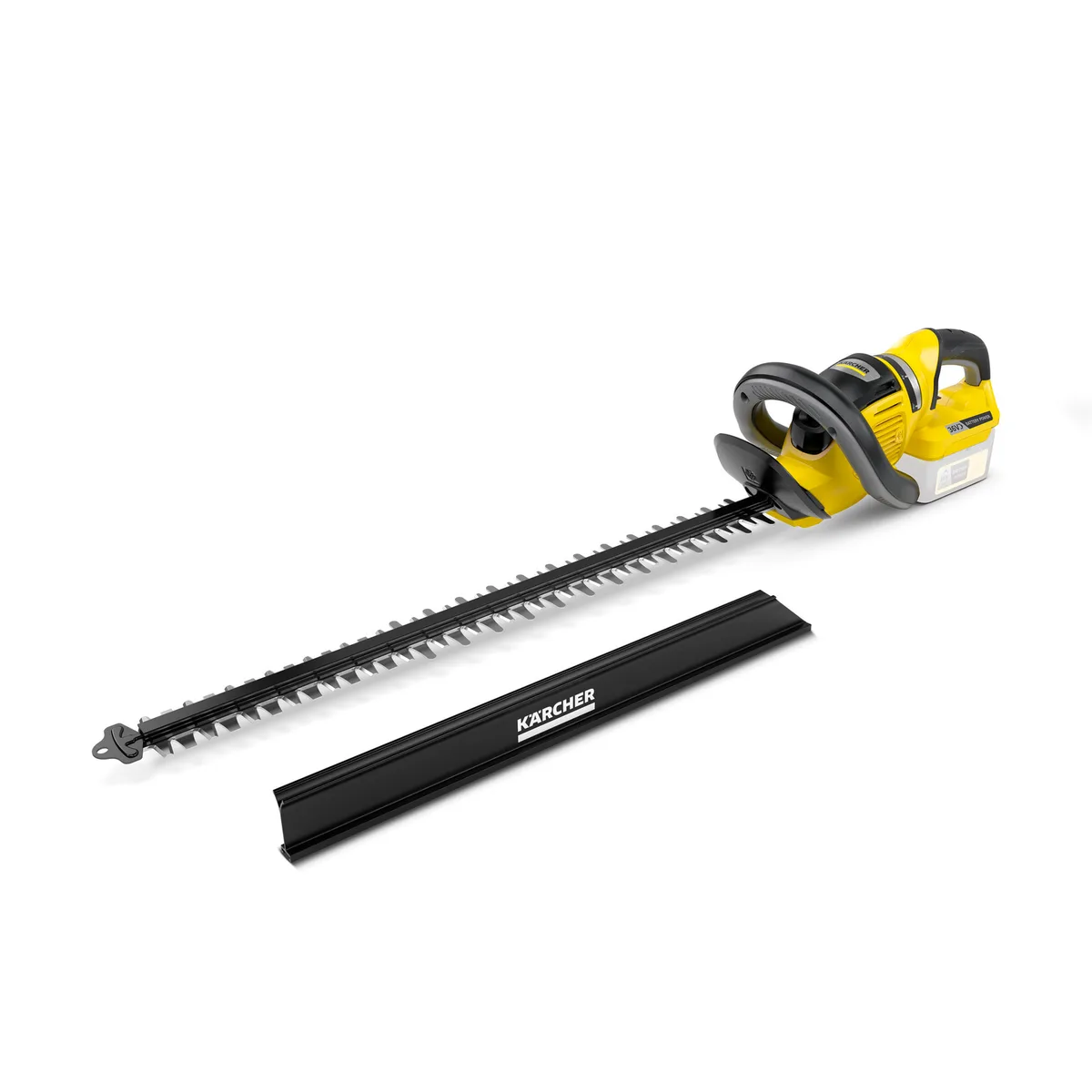 Акумуляторний кущоріз Karcher HGE 36-60, 36В, 60 см лезо, крок різу 26 мм, вага 3.3 кг, без батареї та зарядного пристрою.