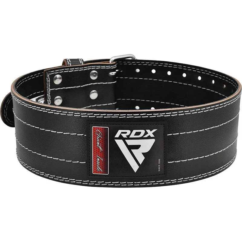 Пояс для пауерліфтингу RDX натуральна шкіра XL чорний