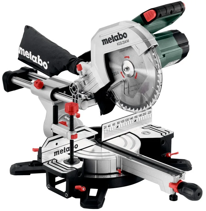 Торцювальна пила Metabo KGS 254 M, 1800 Вт, диск 254 мм, вага 16.1 кг.