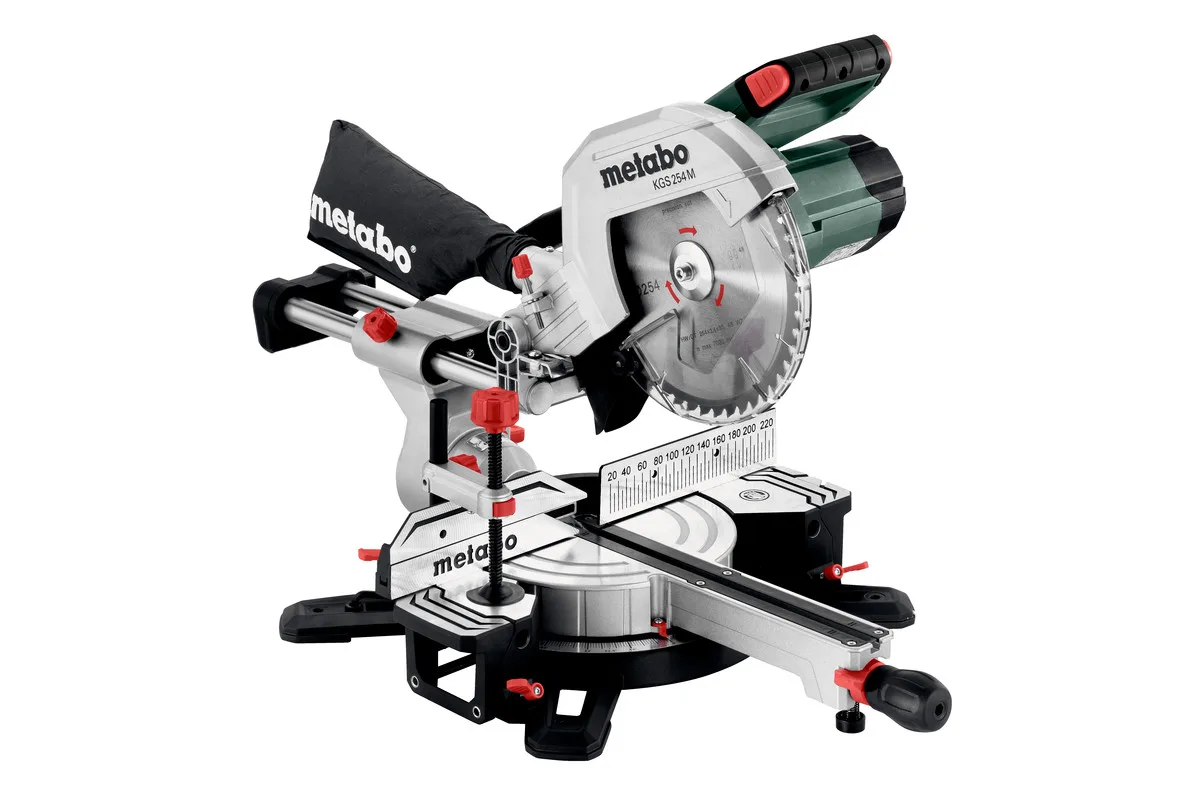 Торцювальна пила Metabo KGS 254 M, 1800 Вт, диск 254 мм, вага 16.1 кг.