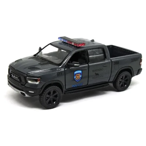 Машинка Kinsmart DODGE RAM Поліція інерційна з відкриваючимися дверима чорна 12 см