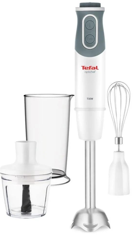 Блендер Tefal заглибний 800 Вт 3 в 1 чаша 800 мл чопер 500 мл білий