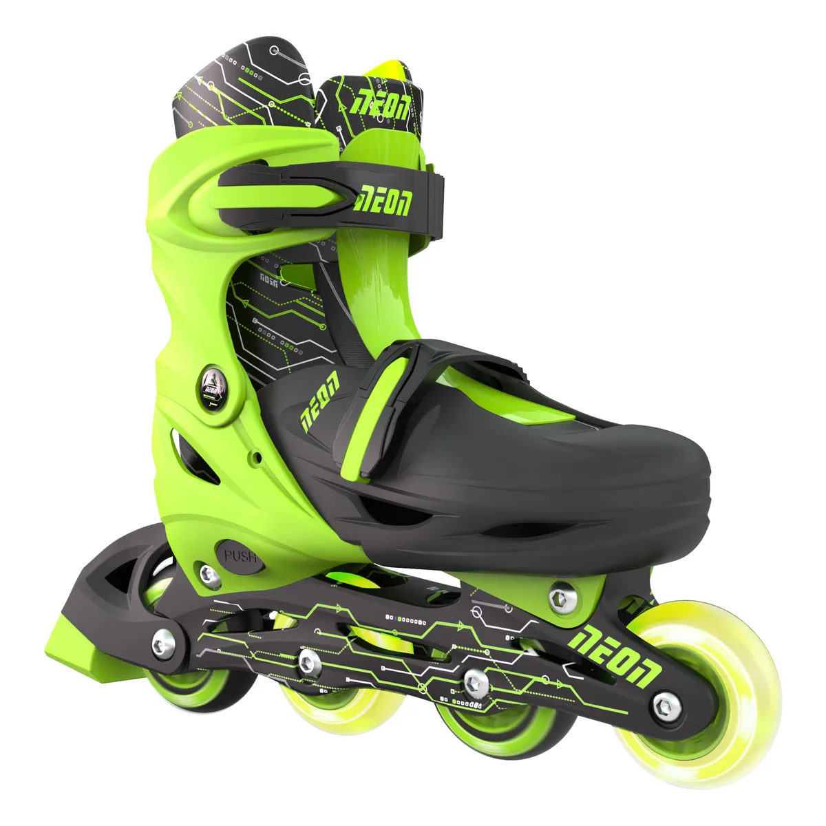 Роликовые коньки Neon Combo, размер 34-37, салатовый.