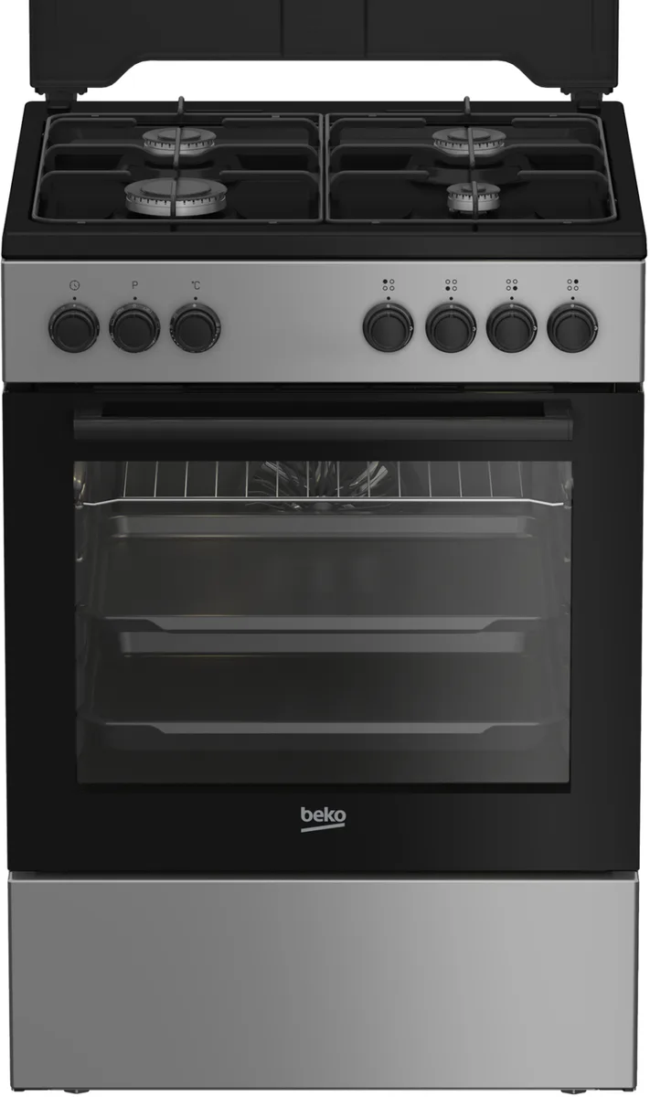 Комбінована плита Beko Газова 60х85х60 см Сіра Емаль