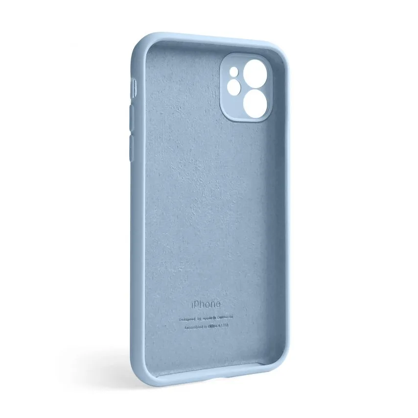 Чохол силіконовий для Apple iPhone 12  блакитний закрита камера