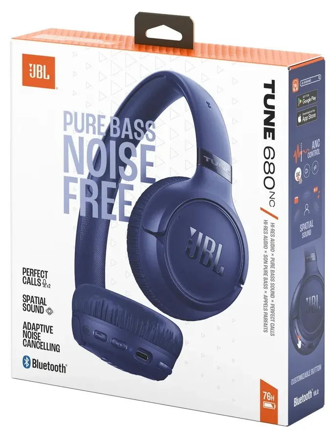 Гарнітура JBL бездротова повнорозмірна синя 32 мм