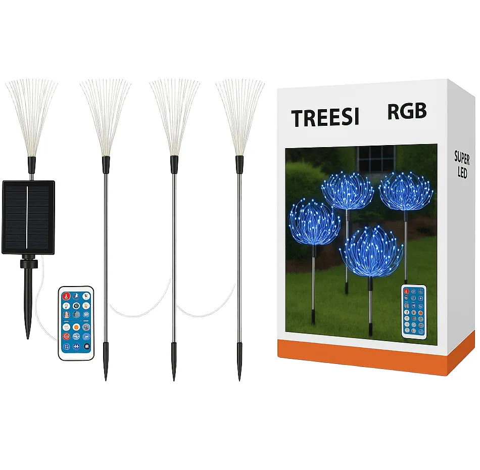 Сонячні декоративні лампи SuperLED пластик RGB 70 см 4 шт