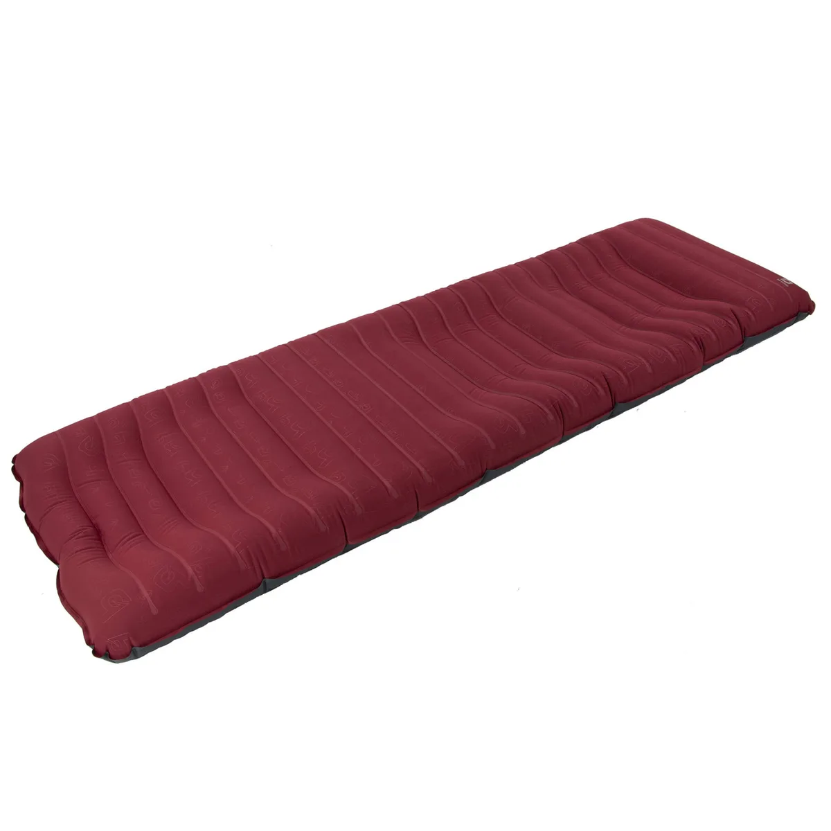 Килимок надувний Bo-Camp Polyester 191x60x14 см Сірий/Червоний