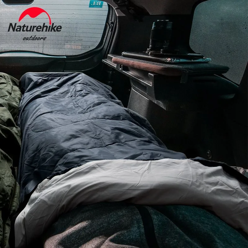 Спальний мішок Naturehike бавовна 190х85 см сіро-блакитний