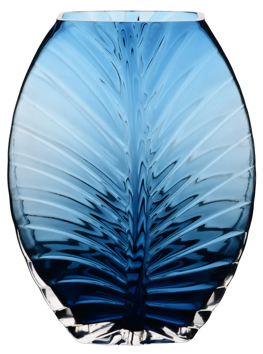 Ваза VIVA скляна 25 см зелена Leaf