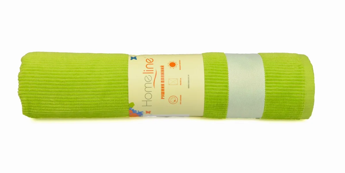 Рушник пляжний Home Line велюровий 70х150 см зелений 100% бавовна
