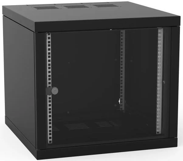 Шкаф ZPAS 19", 10U, Z-BOX, сменные боковые стенки, стеклянные двери, 600x600 мм, максимальный вес 100 кг, черный.