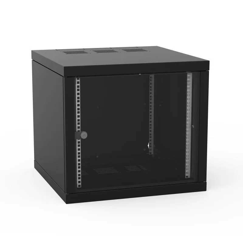 Шкаф ZPAS 19", 10U, Z-BOX, сменные боковые стенки, стеклянные двери, 600x600 мм, максимальный вес 100 кг, черный.