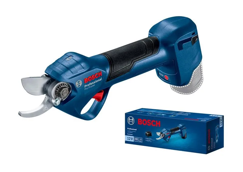 Акумуляторний секатор Bosch Professional, 12В, діаметр різу 25 мм, вага 1000 г, без акумулятора та зарядного пристрою.