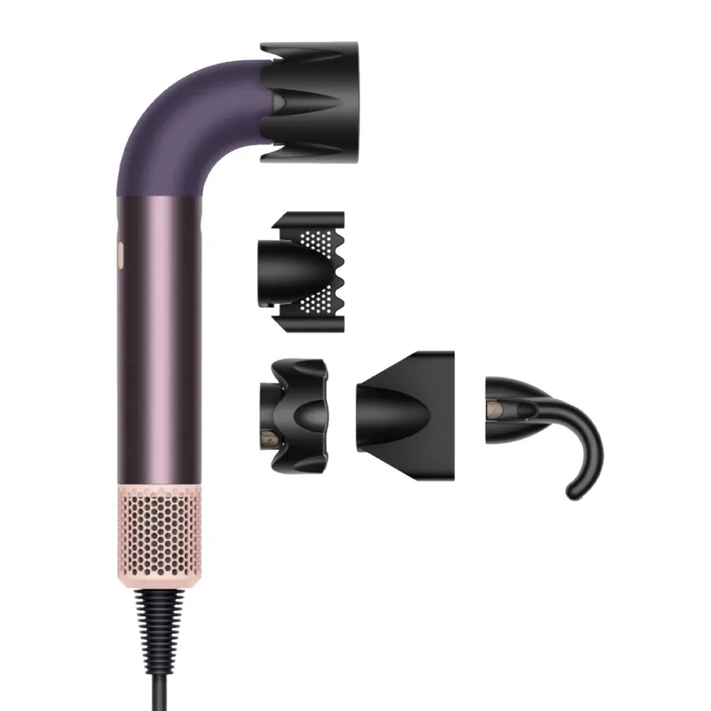 Фен Dyson HD17 Supersonic R Jasper/Plum, 1700Вт, 3 температурных режима, ионизация, холодный обдув, 5 насадок, фиолетовый
