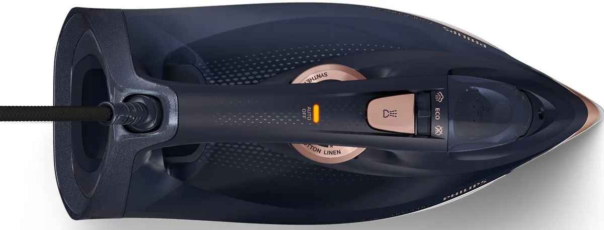 Утюг Philips 7500 Series, мощность 3200 Вт, объем резервуара 300 мл, паровой удар 260 г, постоянная подача пара 50 г, нержавеющая сталь, синий цвет