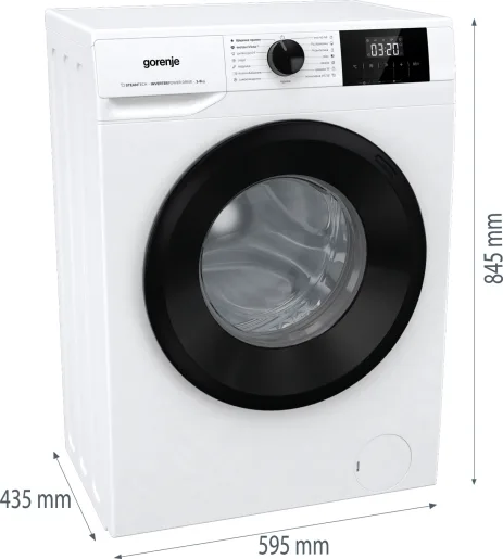 Пральна машина Gorenje автоматична 6 кг 1200 об/хв Нержавіюча сталь Білий