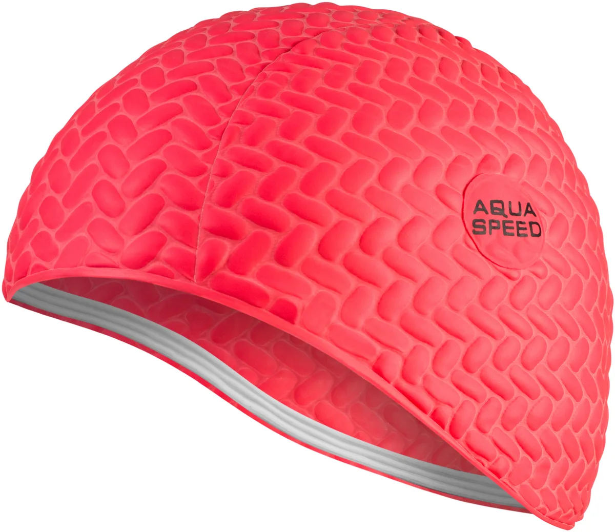 Шапка для плавання Aqua Speed латекс OSFM червоний для жінок