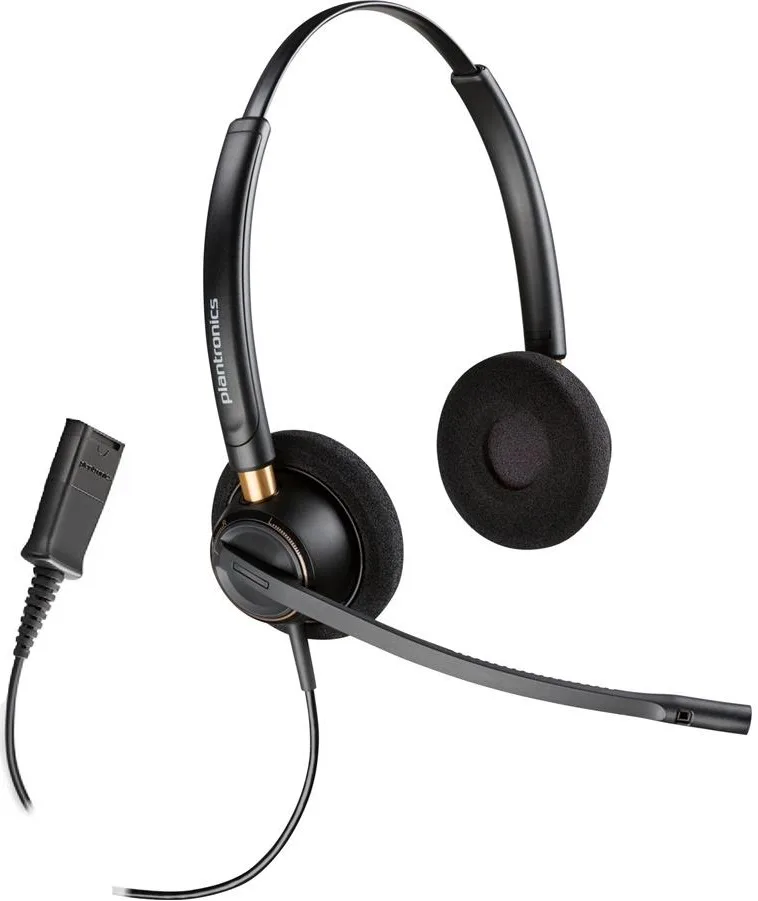 Компьютерная гарнитура стерео On-ear Poly EncorePro 520, Quick Disconnect, всенаправленный, черный.