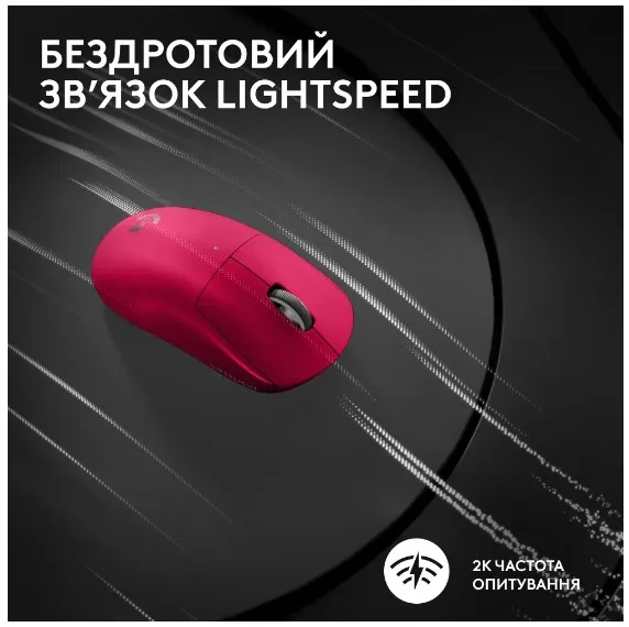 Миша Logitech оптична бездротова середня 60 г рожевий