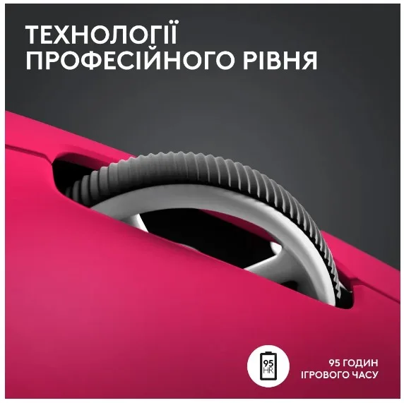 Миша Logitech оптична бездротова середня 60 г рожевий