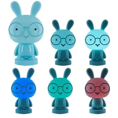 Світильник-нічник LED із акумулятором Kite Bunny синій для дітей.