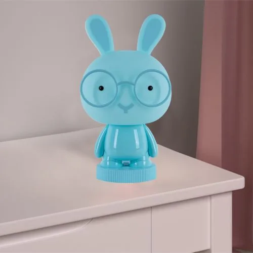 Світильник-нічник LED із акумулятором Kite Bunny синій для дітей.