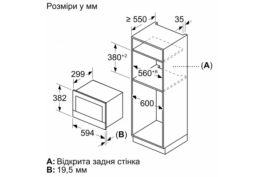 Мікрохвильова піч Bosch 21л чорна 900Вт електронне управління