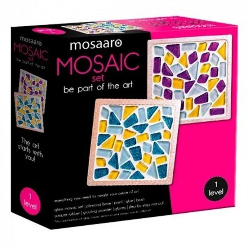 Набір для скляної мозаїки Mosaaro МДФ квадратні різнокольорові