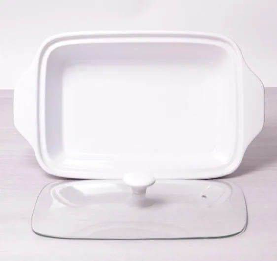 Керамічна форма Kamille Food Warmer 2.4 л жаростійка з підігрівом біла