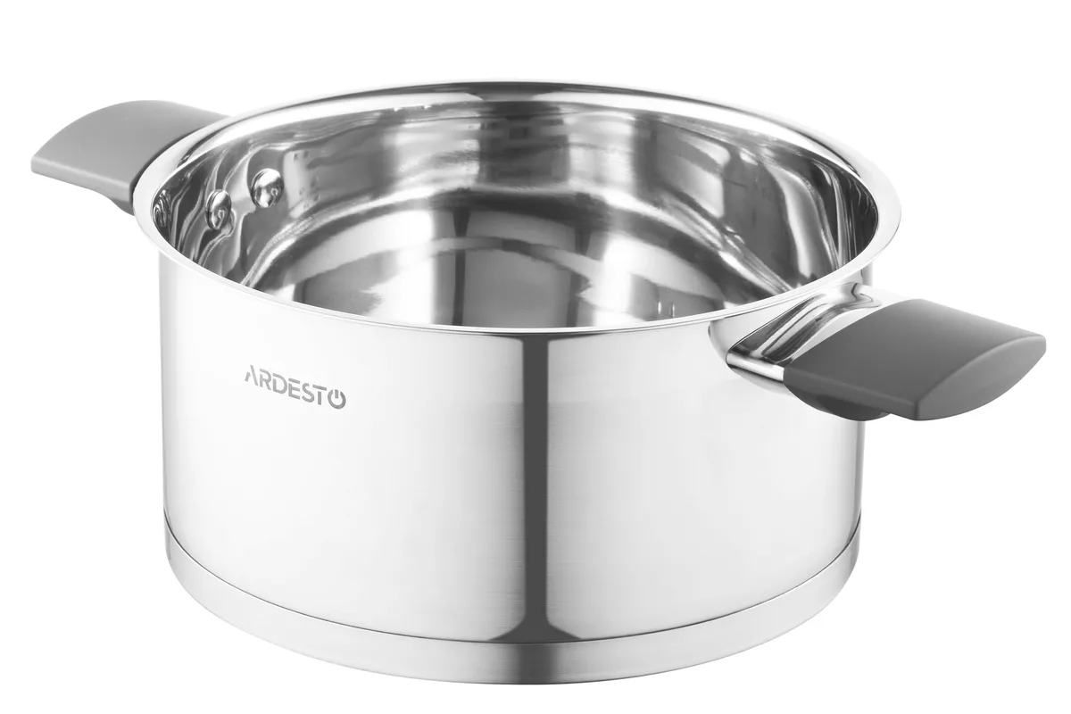 Каструля з прозорою кришкою ARDESTO Gemini Trento, 3л, нержавіюча сталь, бакеліт.