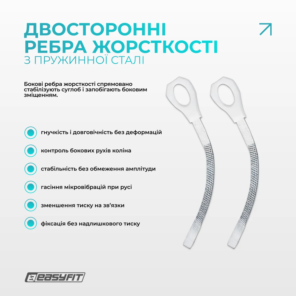 Бандаж колінного суглоба EasyFit нейлон M чорний