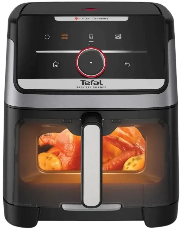 Мультипіч Tefal Easy Fry Silence XXL Smart Vision, 1800Вт, 7л чаша, сенсорне управління, 55 програм, з віконцем.