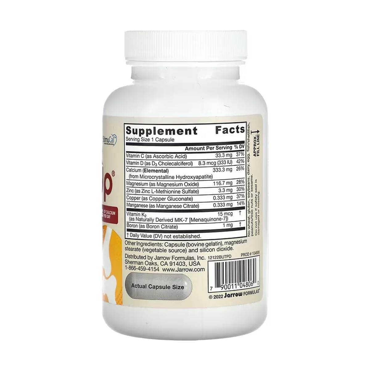BoneUp Three Per Day Jarrow Formulas капсулы 90 шт для здоровья костей