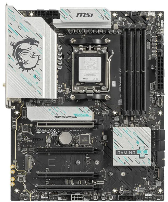 Материнcька плата MSI B850 GAMING PLUS WIFI sAM5 B850 4xDDR5 M.2 DP Wi-Fi BT ATX
