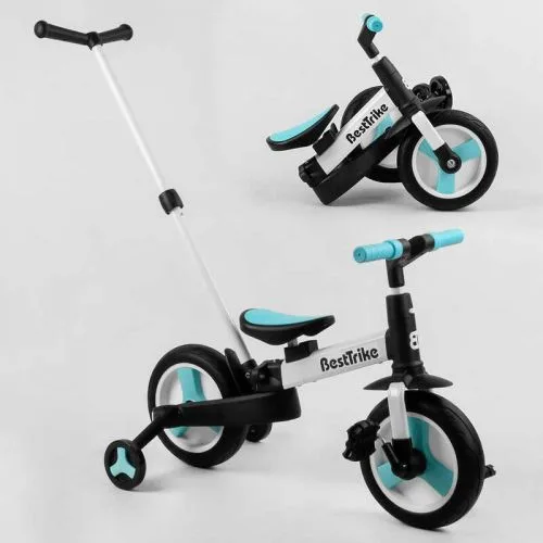 Велосипед-трансформер BestTrike с родительской ручкой и съемными педалями для детей 10 дюймов колеса PU детский транспорт