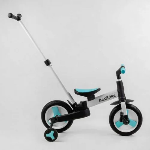 Велосипед-трансформер BestTrike с родительской ручкой и съемными педалями для детей 10 дюймов колеса PU детский транспорт