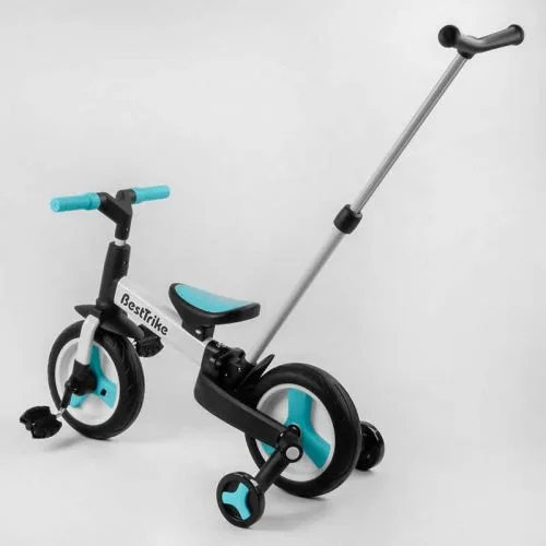 Велосипед-трансформер BestTrike с родительской ручкой и съемными педалями для детей 10 дюймов колеса PU детский транспорт