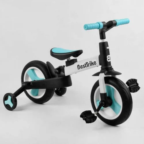 Велосипед-трансформер BestTrike с родительской ручкой и съемными педалями для детей 10 дюймов колеса PU детский транспорт