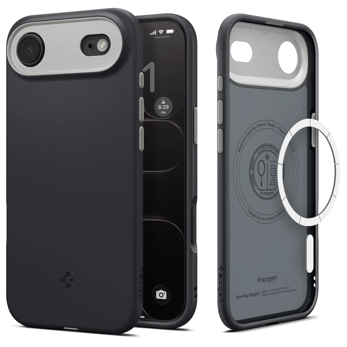 Чохол Spigen для iPhone 17 Air, Nano Pop MagFit, Black Sesame