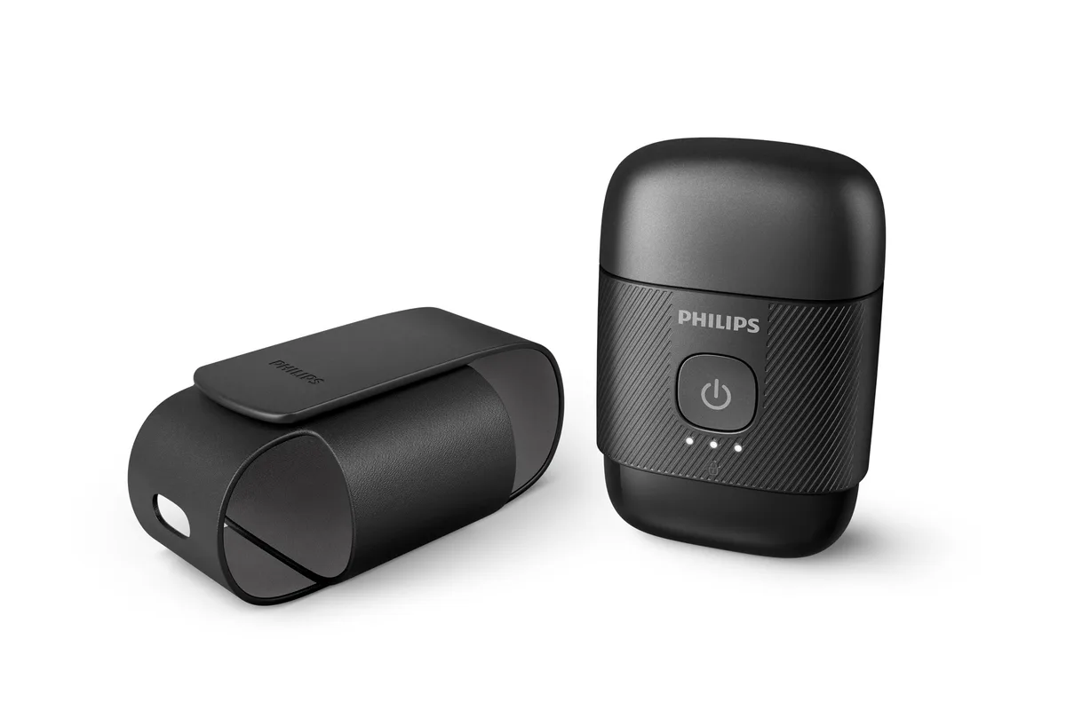 Електрична бритва Philips роторного типу 500 серії, 2 бритвені головки, Li-Ion, для сухого та вологого гоління, з дорожнім футляро