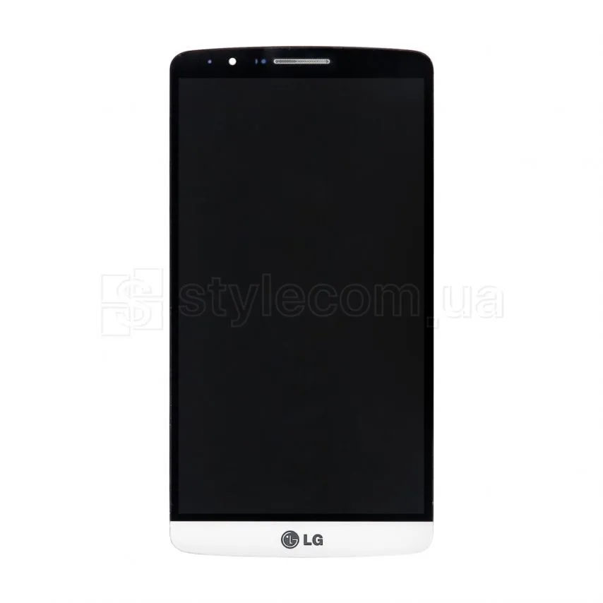 Дисплей LCD LG білий з сенсорним екраном та рамкою Original Quality