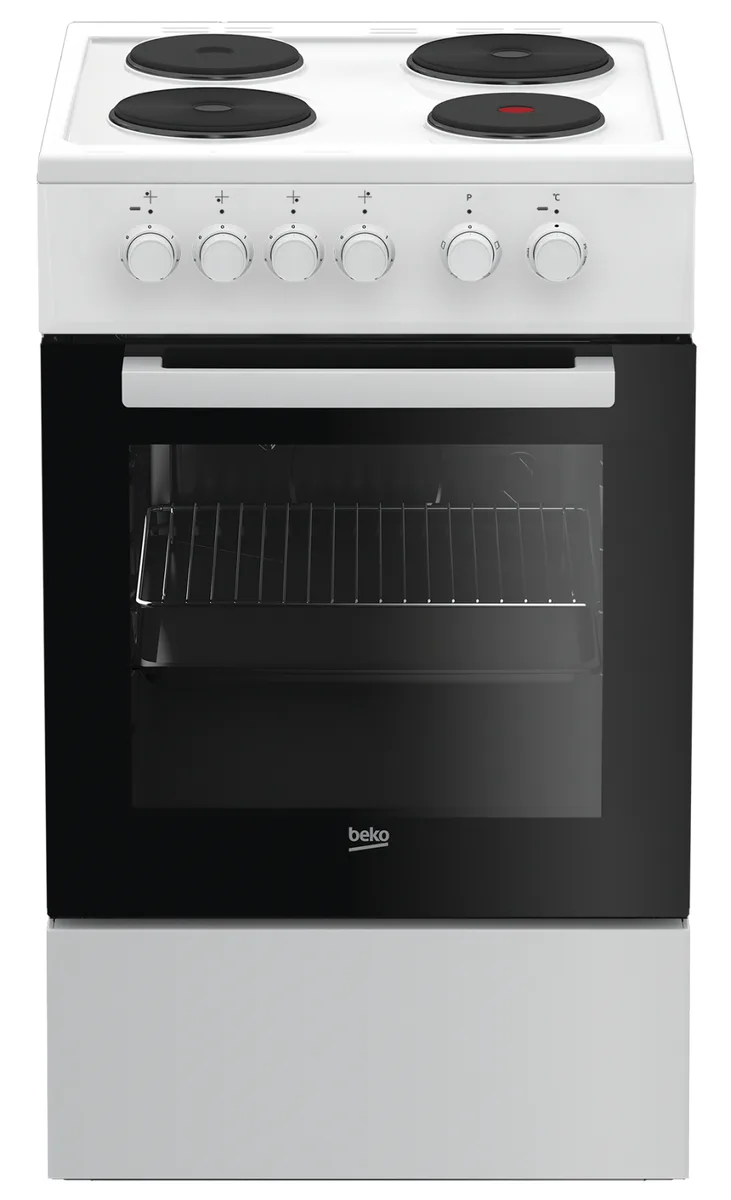 Електрична плита Beko 4 конфорки 50х85х60 см Білий