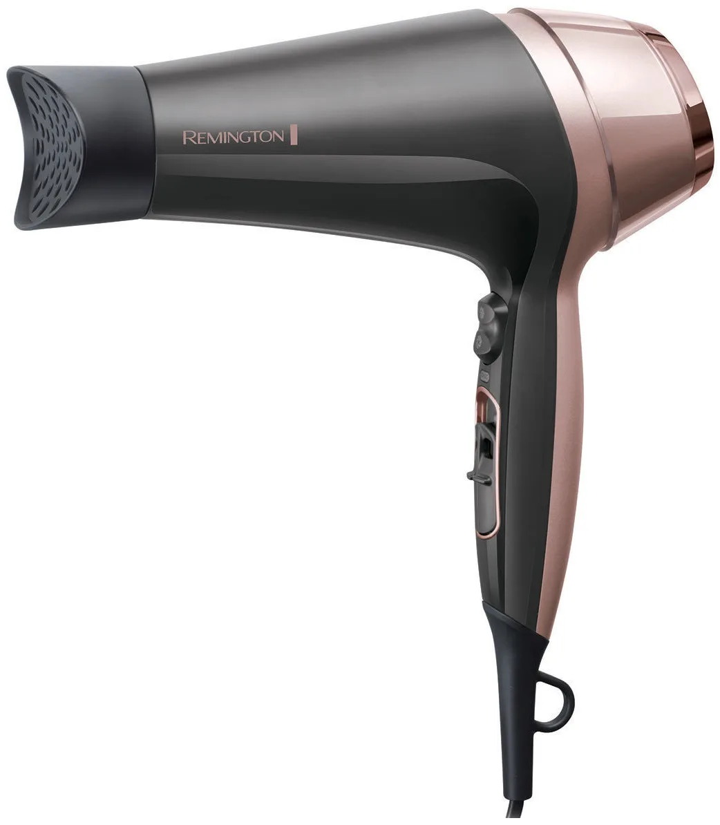 Фен Remington Curl Straight Confidence 2200 Вт 3 режима диффузор черно-бежевый