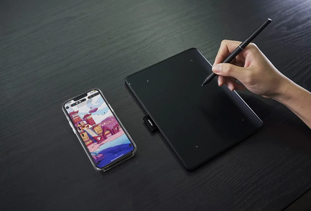 Графический планшет Huion 10.5"x6.25" Inspiroy Frego M, BT, USB-C, черный