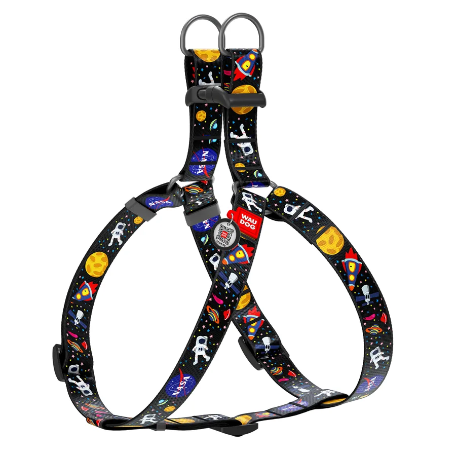 Шлейка анатомическая WAUDOG Nylon NASA нейлоновая L 25 мм 60-85 см