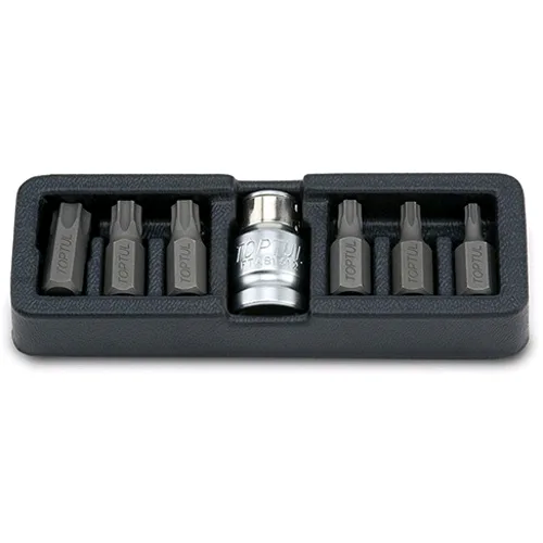Набір біт Torx 1/2" T25 T30 T40 T45 T50 T55 7 од. 10 мм Нержавіюча сталь