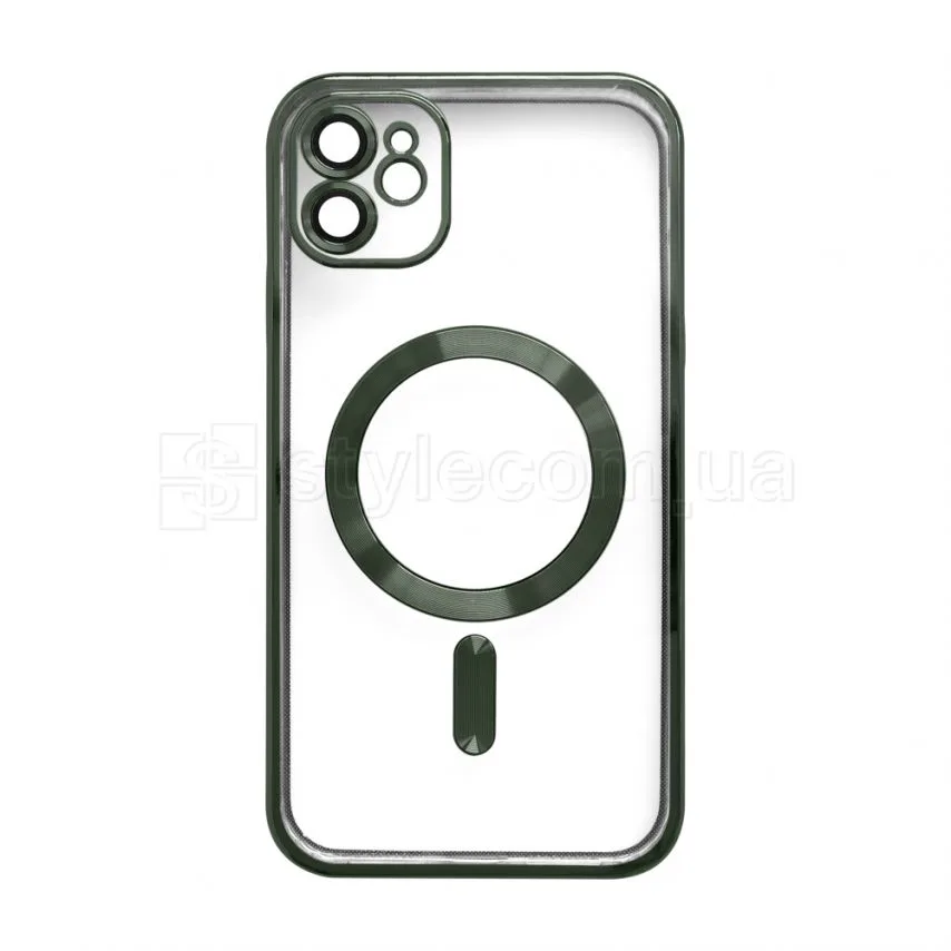 Чохол MagSafe для iPhone 11 пластик силікон зелений